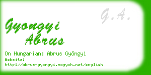 gyongyi abrus business card