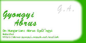 gyongyi abrus business card